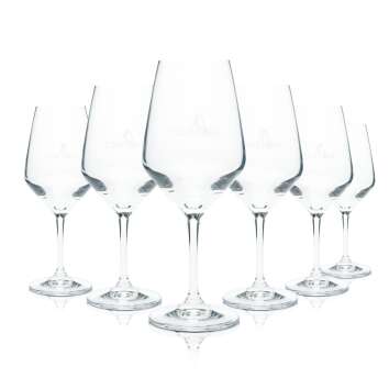 6x Contarini Prosecco glass 0,4l Wine Millesimato...