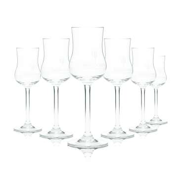 6x Marzadro Grappa glass 4cl Nosing style goblet shot...