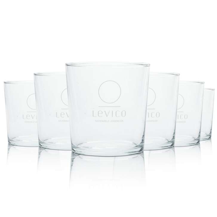 6x Levico water glass 0.2l tumbler tumbler soda mineral juice glasses Quelle Acqua