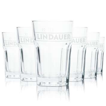 6x Lindauer juice glass 0,2l longdrink mug water soda...