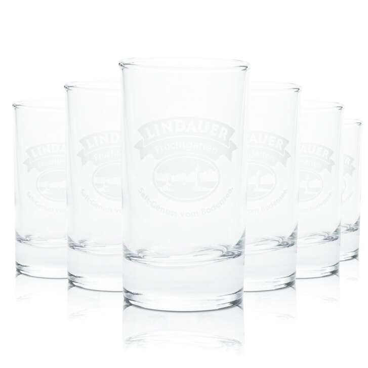 6x Lindauer juice glass 0,1l tumbler longdrink water soda mineral glasses Bodensee
