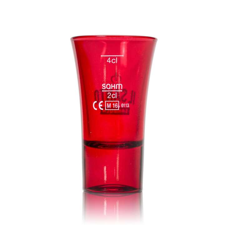 6x Il Santo Sambuca Shot Glass Red 4cl