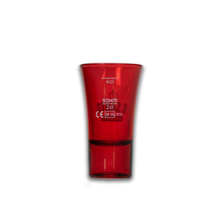 6x Il Santo Sambuca Shot Glass Red 4cl