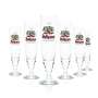 6x Rothaus beer glass 0.2l goblet tulip contour glasses Baden Black Forest Brewery