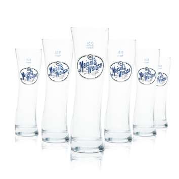 6x Maisels Weisse Beer Glass 0,3l Design Goblet Glasses...