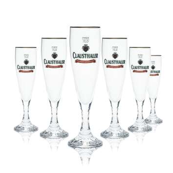 6x Clausthaler glass 0,2l goblet tulip non-alcoholic...