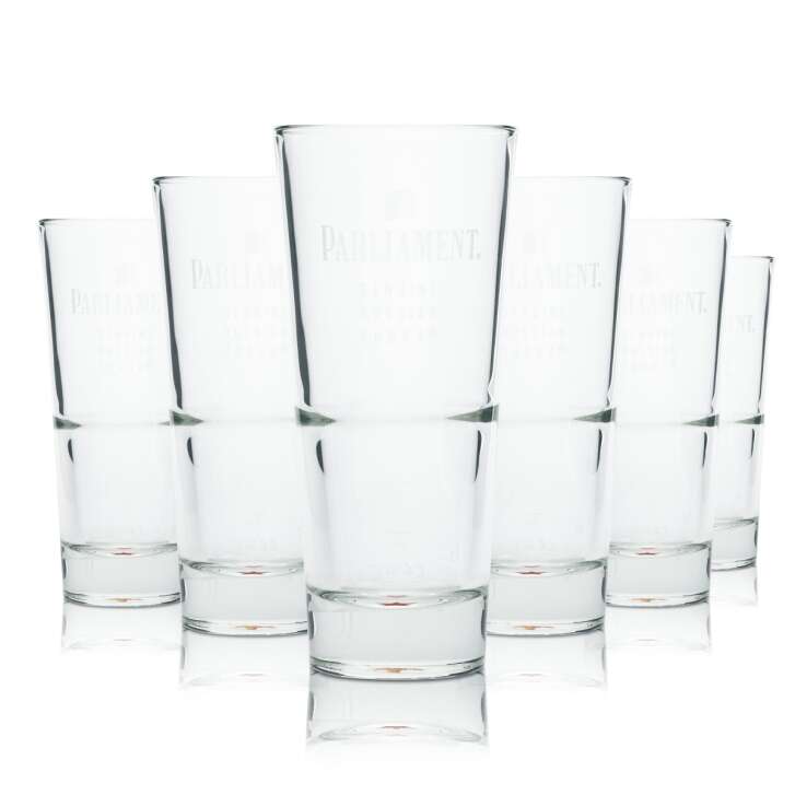 6x Parliament Vodka Glass 0,3l Longdrink Stacking Bar Glasses Russian Gastro Club Bar