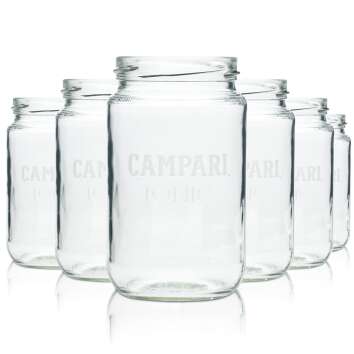6x Campari Glass Jar 0.3l Tonic Longdrink Cocktail...