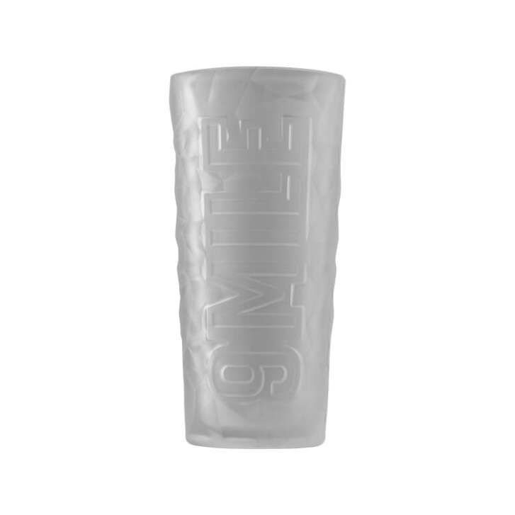 6x 9 Mile Vodka Glass 0.3l Longdrink High Frosted Relief Glasses Stackable Contour