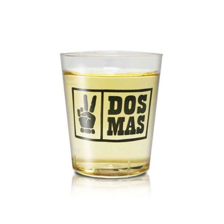 50x Dos Mas tequila plastic 2cl shot short tumbler shot glasses bar glasses