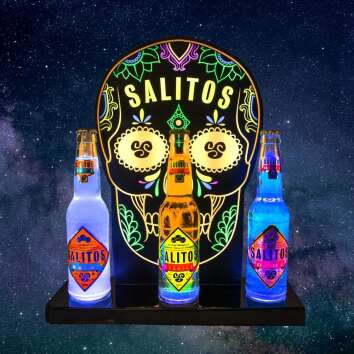 Salitos Bottle Glorifier LED Skull Bottle Display Bar...